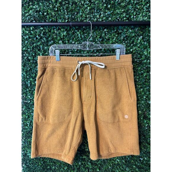Outerknown Hightide Terry Sweatshorts Curry Large - Picture 1 of 5